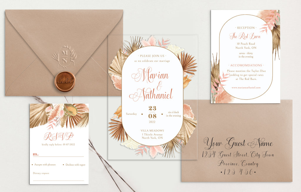 Marian Acrylic Wedding Invitations