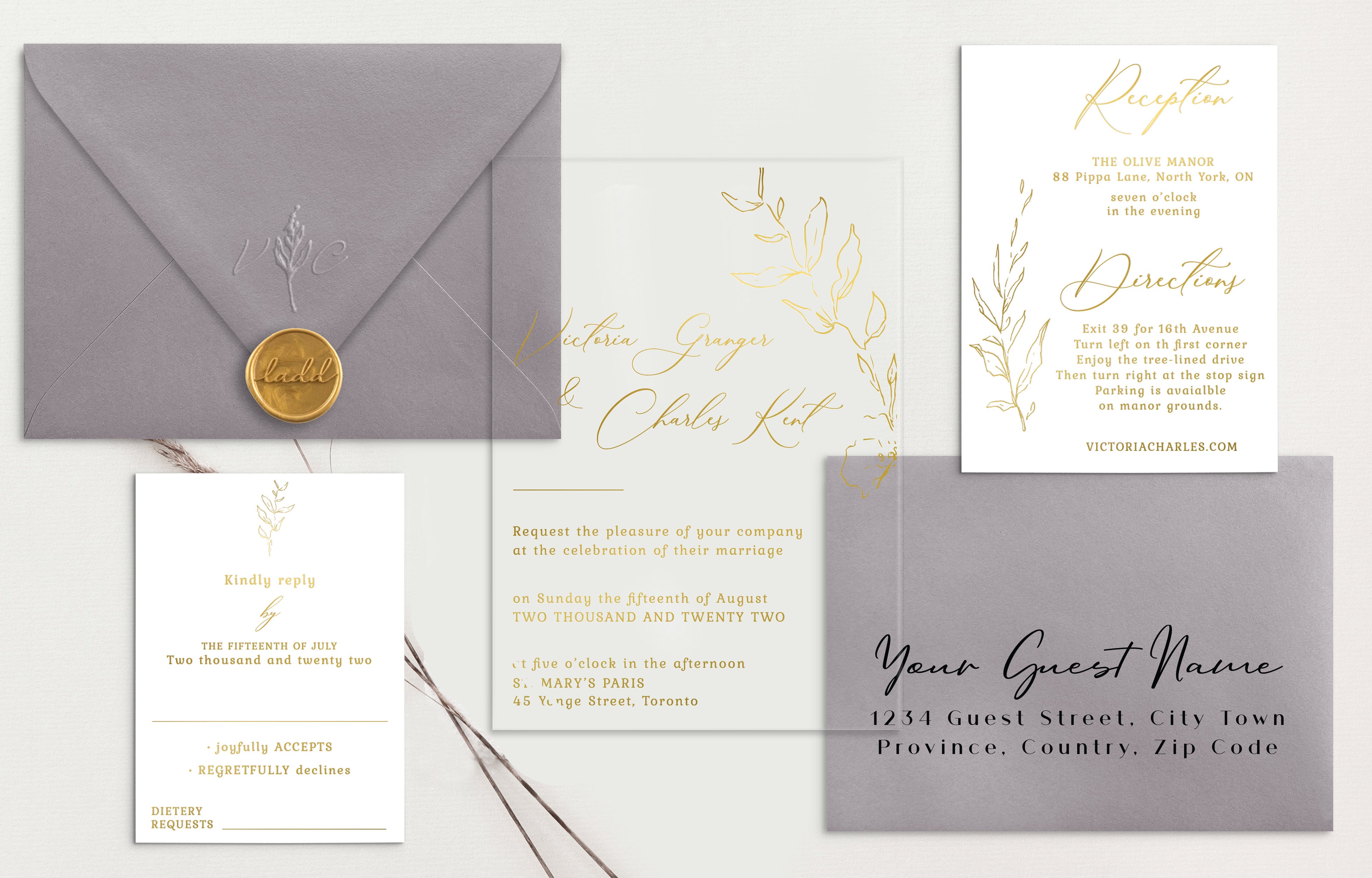 Victoria Acrylic Wedding Invitations
