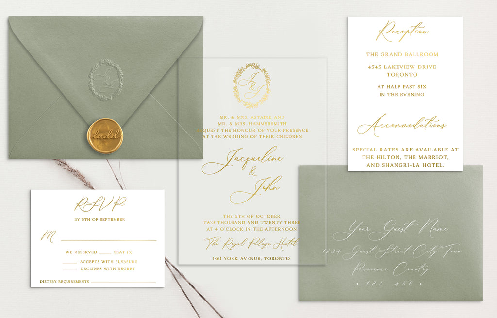 Jacqueline Acrylic Wedding Invitations
