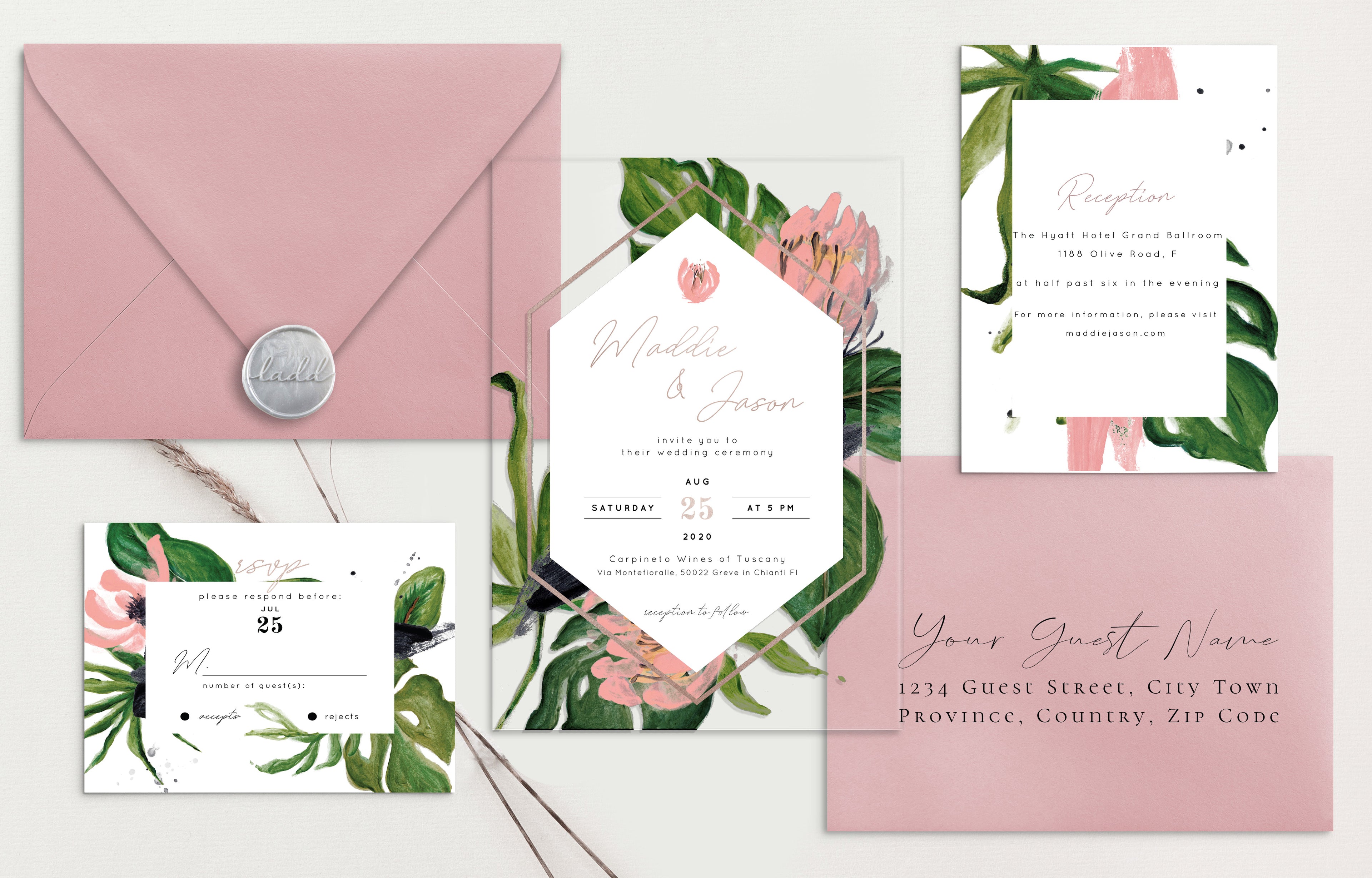 Maddie Acrylic Wedding Invitations