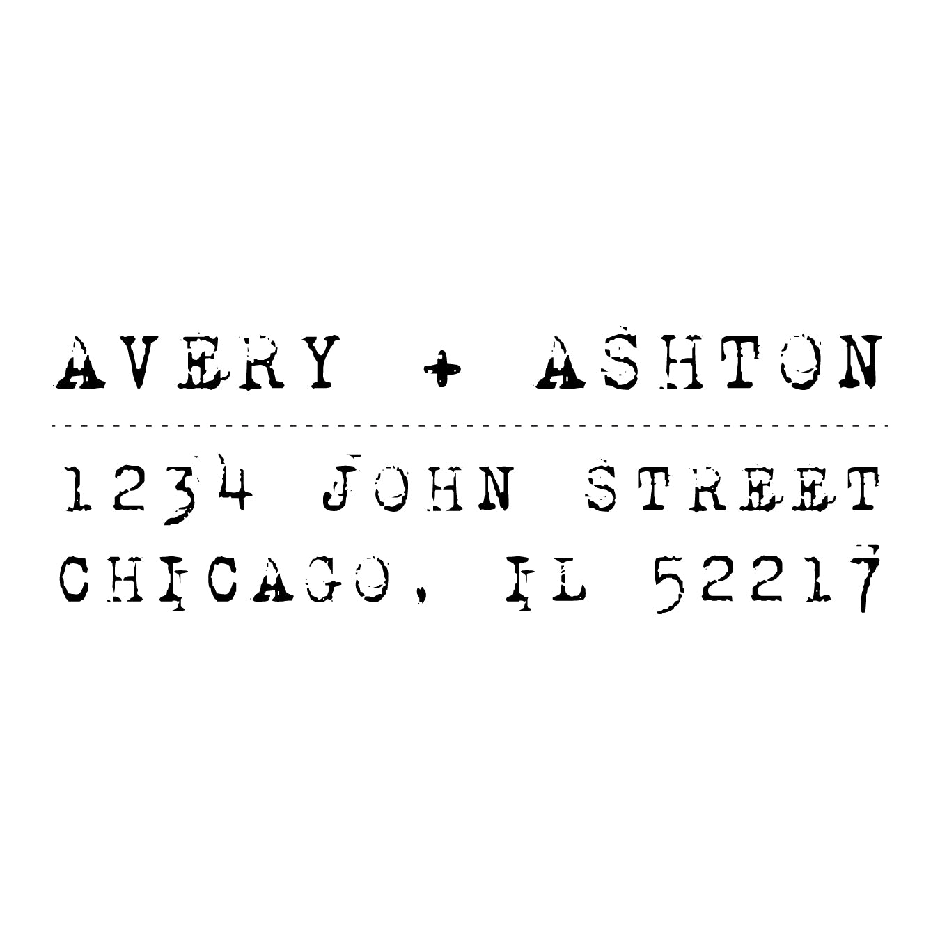 Typewriter Address Stamp