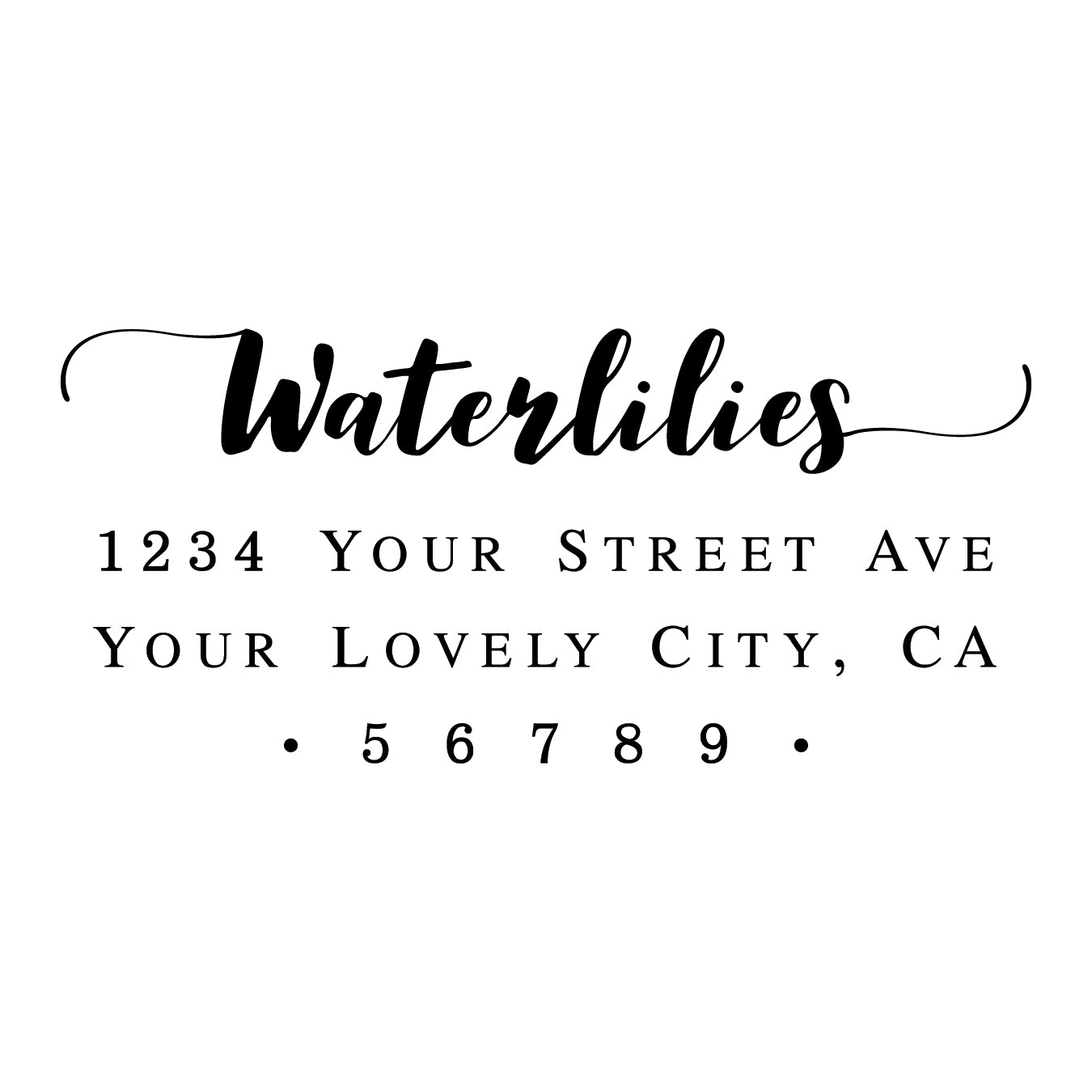 Address Embosser - Waterlilies