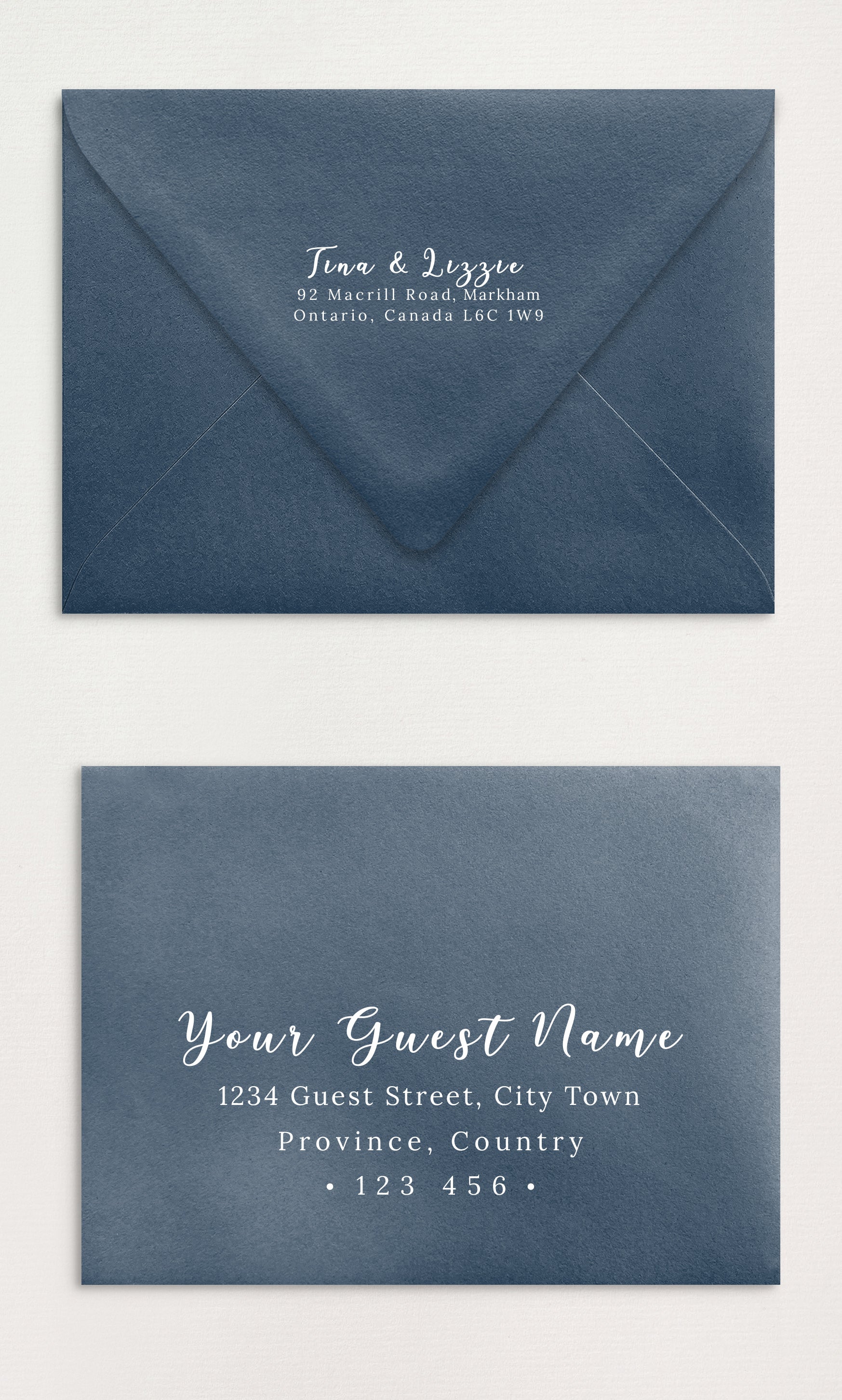 Guest Name and Address Printing on Envelopes