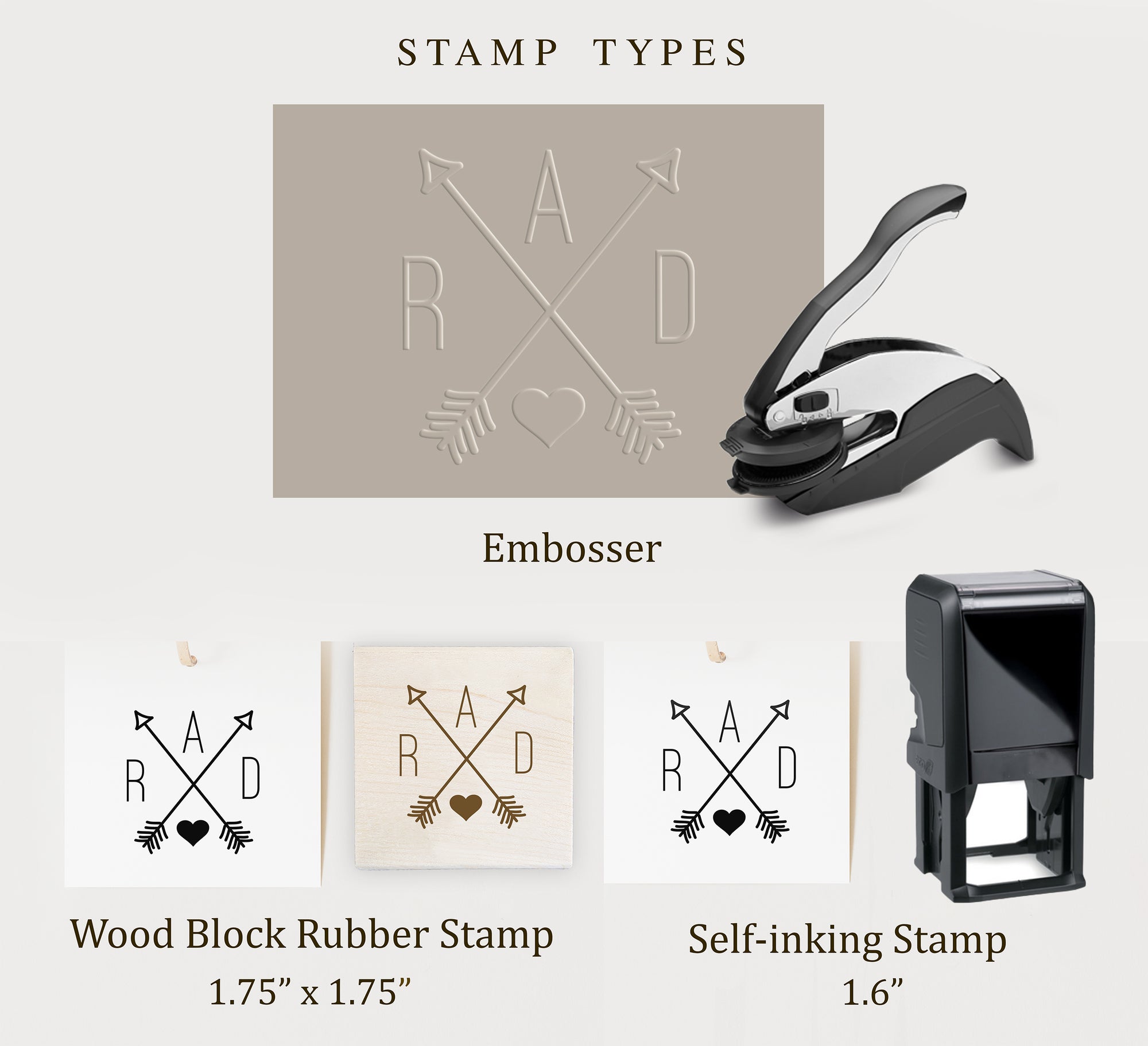 Embosser - Arrows Monogram