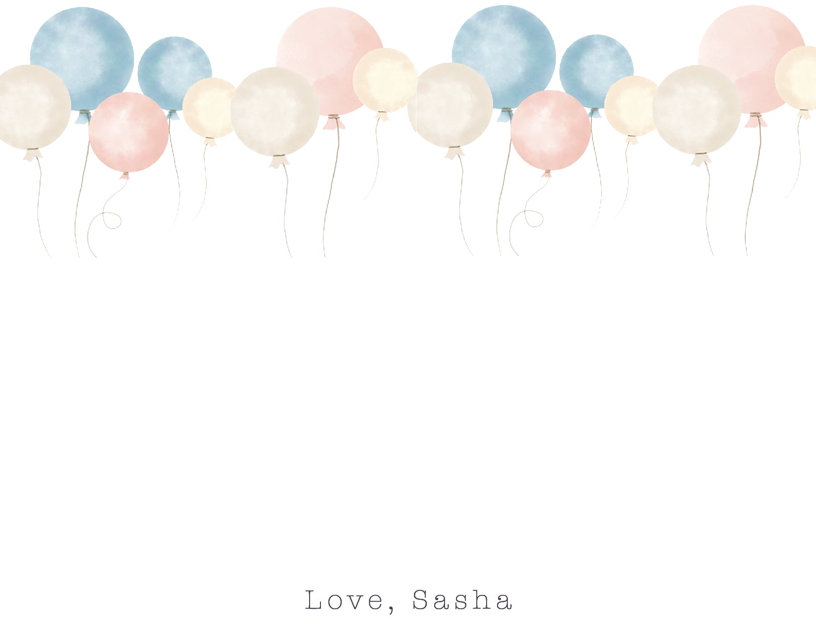 Custom Birthday Card (pack of 30) - Balloons