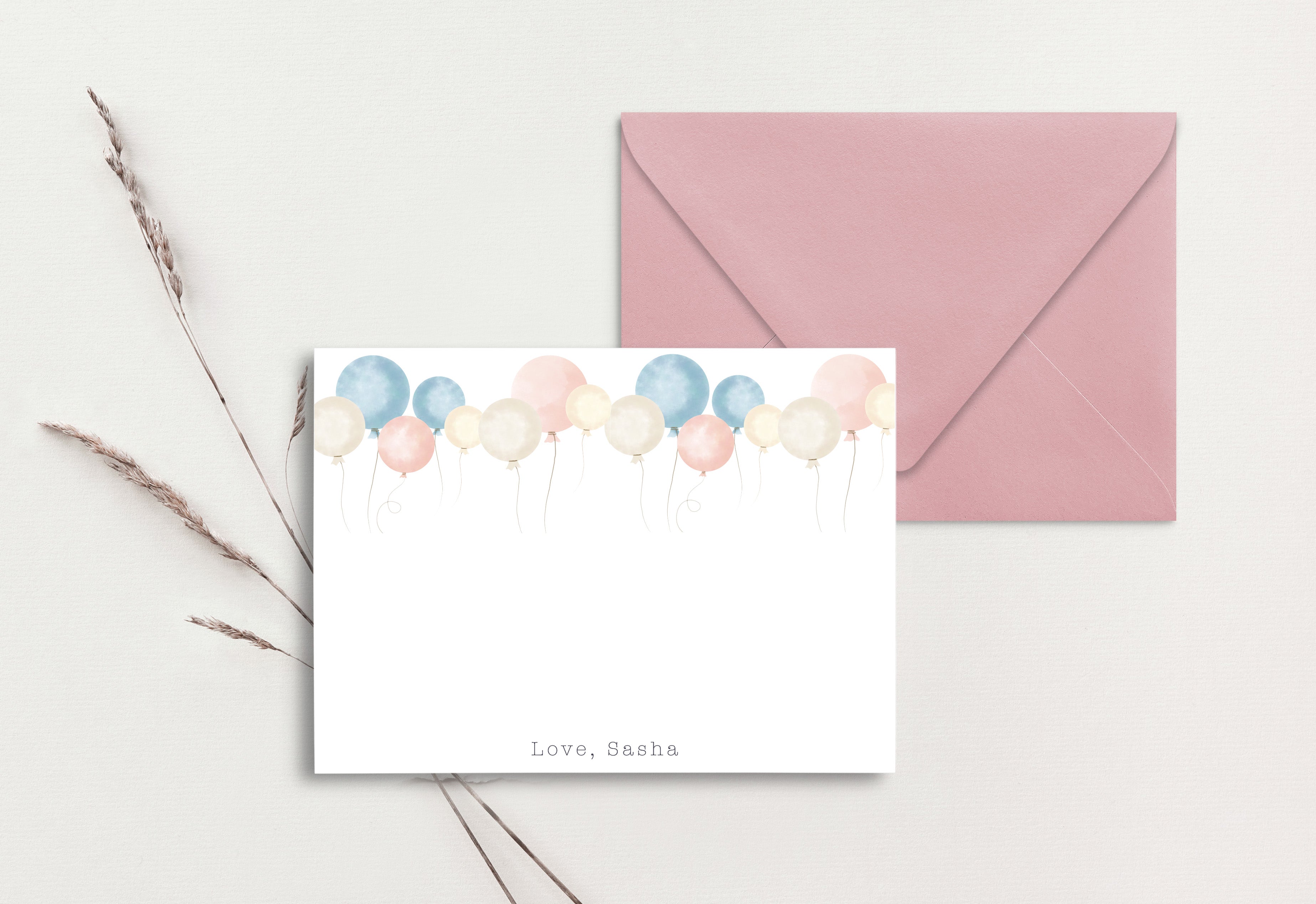 Custom Birthday Card (pack of 30) - Balloons
