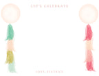 Custom Birthday Card (pack of 30) - Balloons Tassels