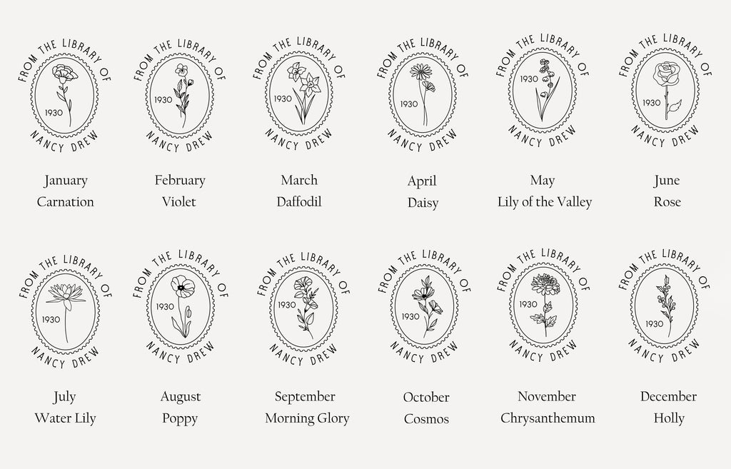 Book Embosser - Birth Flower