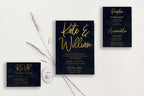 Kate and William Velvet Wedding Invitations