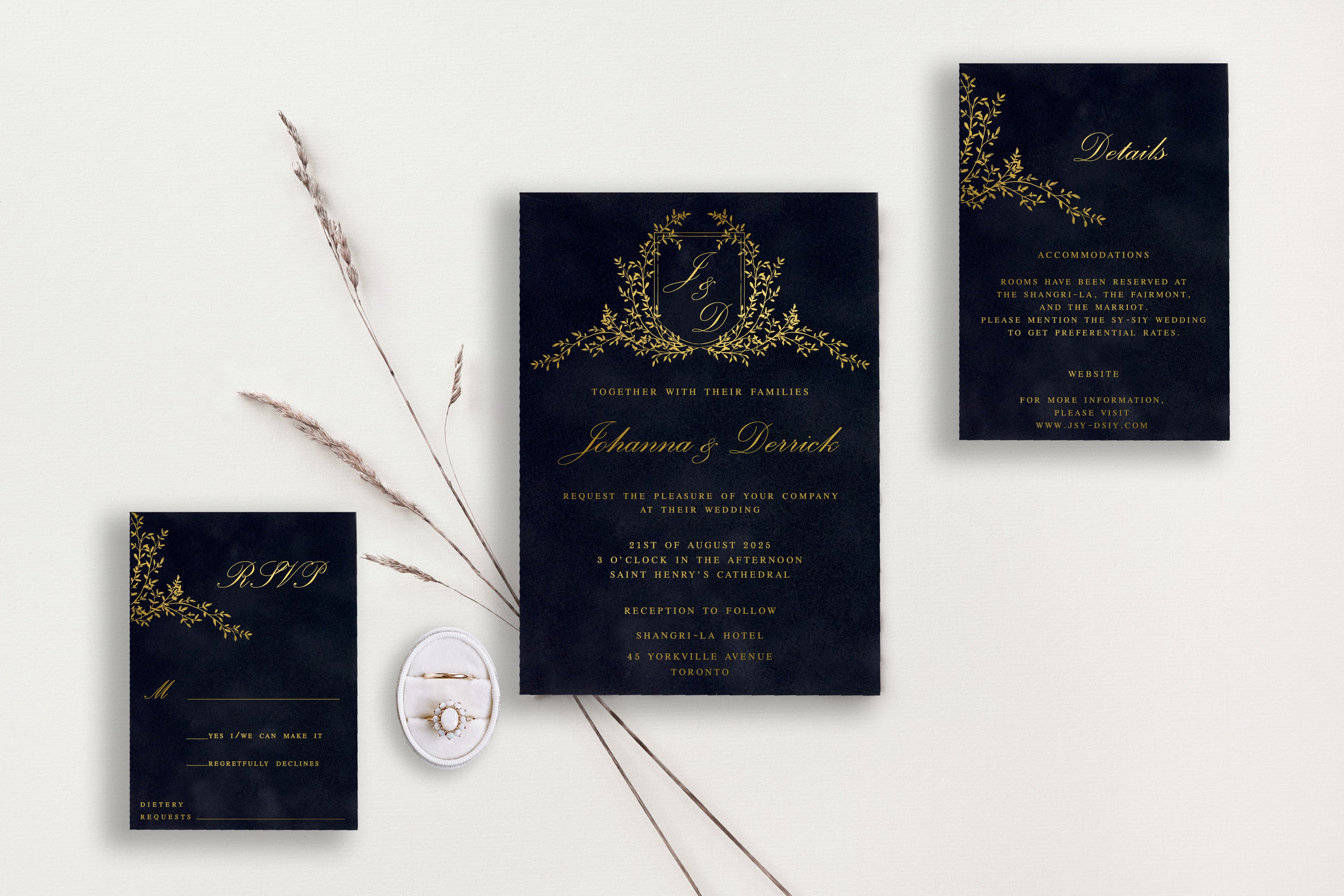Johanna Velvet Wedding Invitations