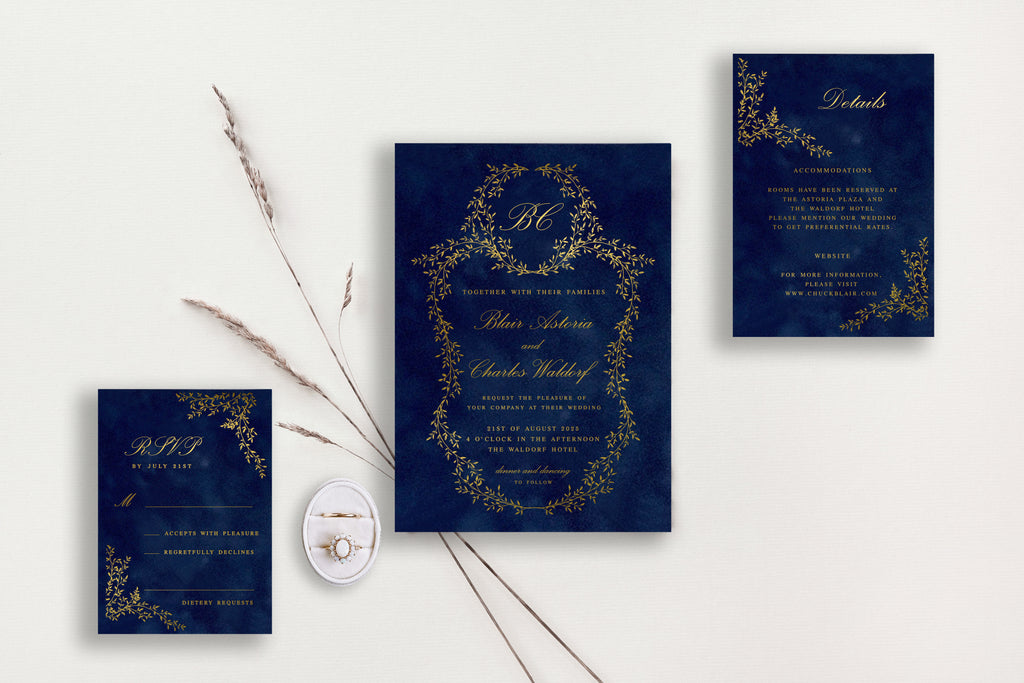 Blair Velvet Wedding Invitations