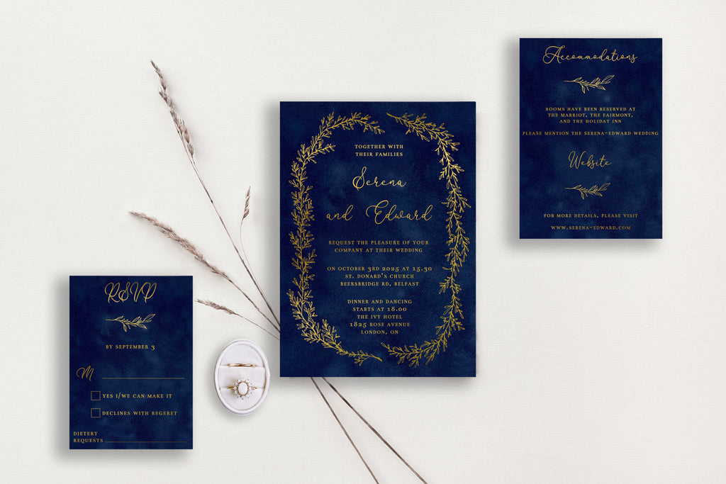 Serena Velvet Wedding Invitations