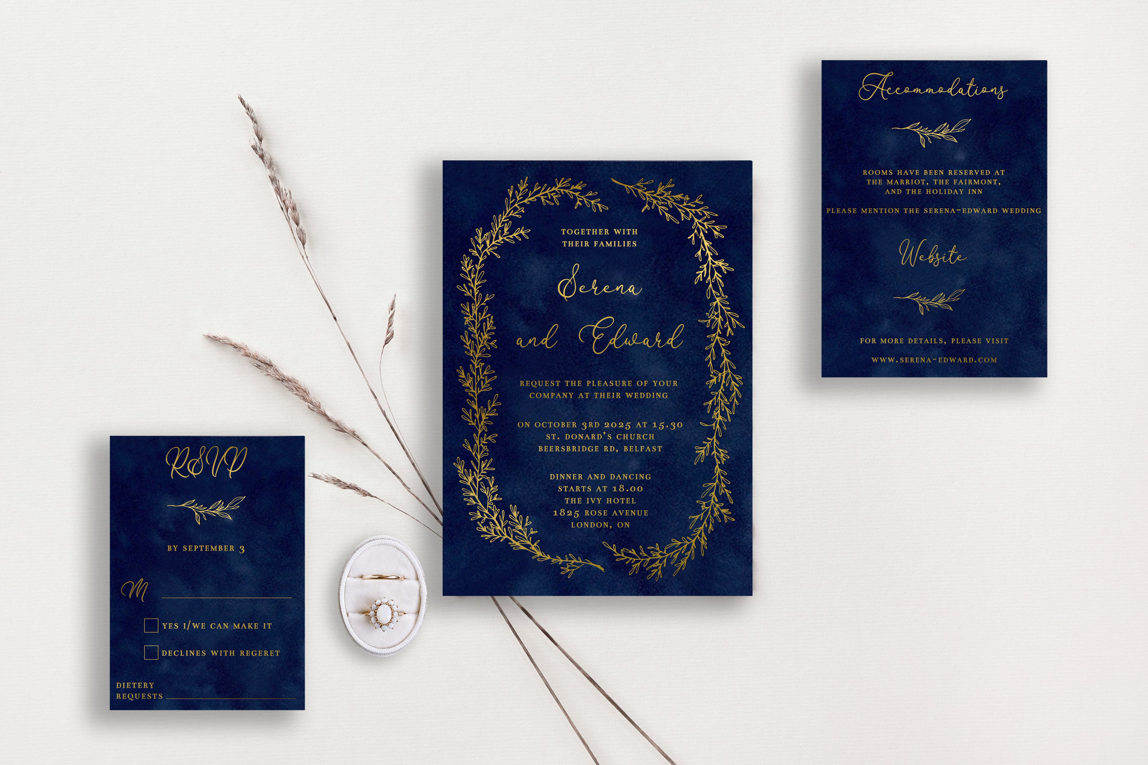 Serena Velvet Wedding Invitations