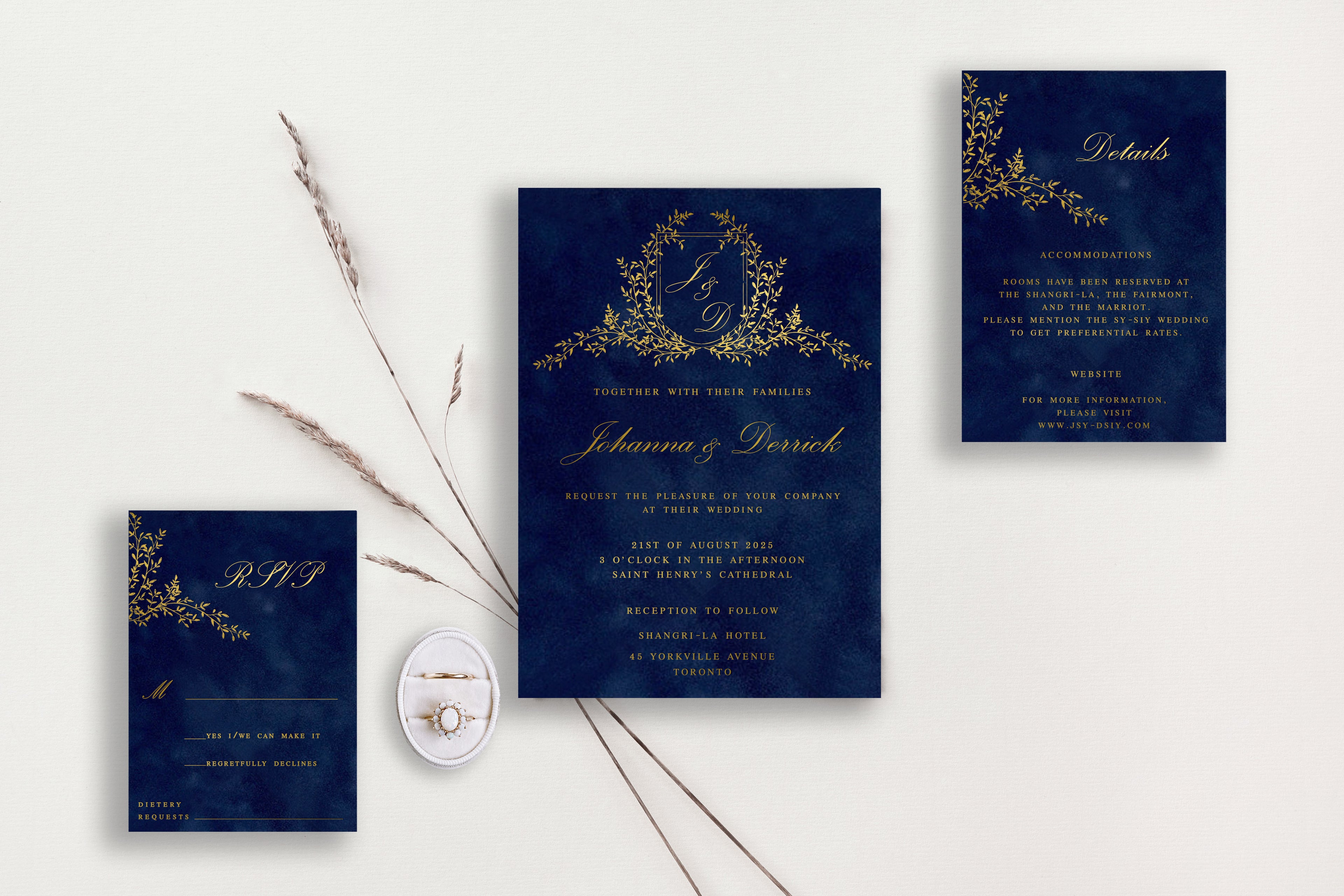 Johanna Velvet Wedding Invitations