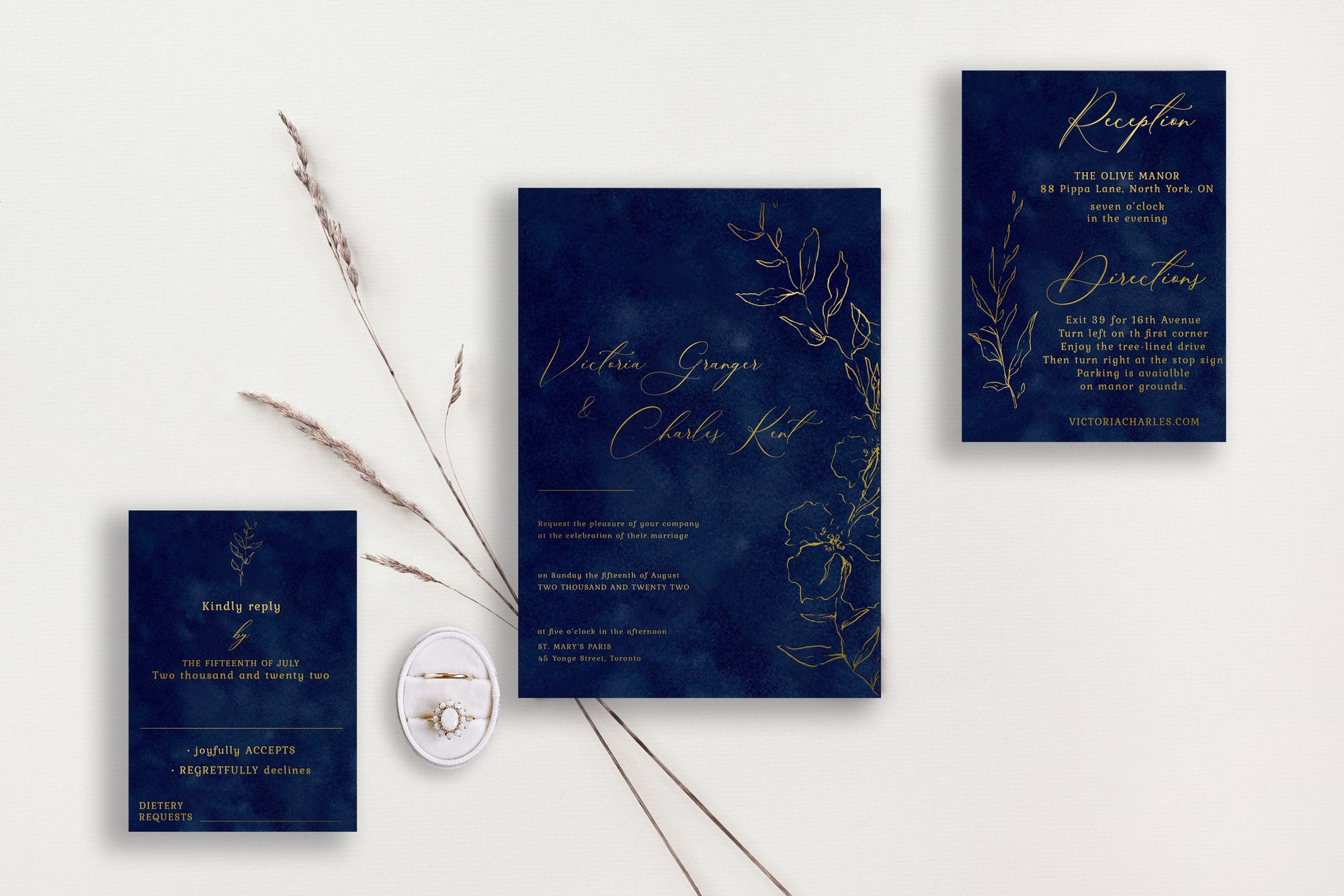 Victoria Velvet Wedding Invitations