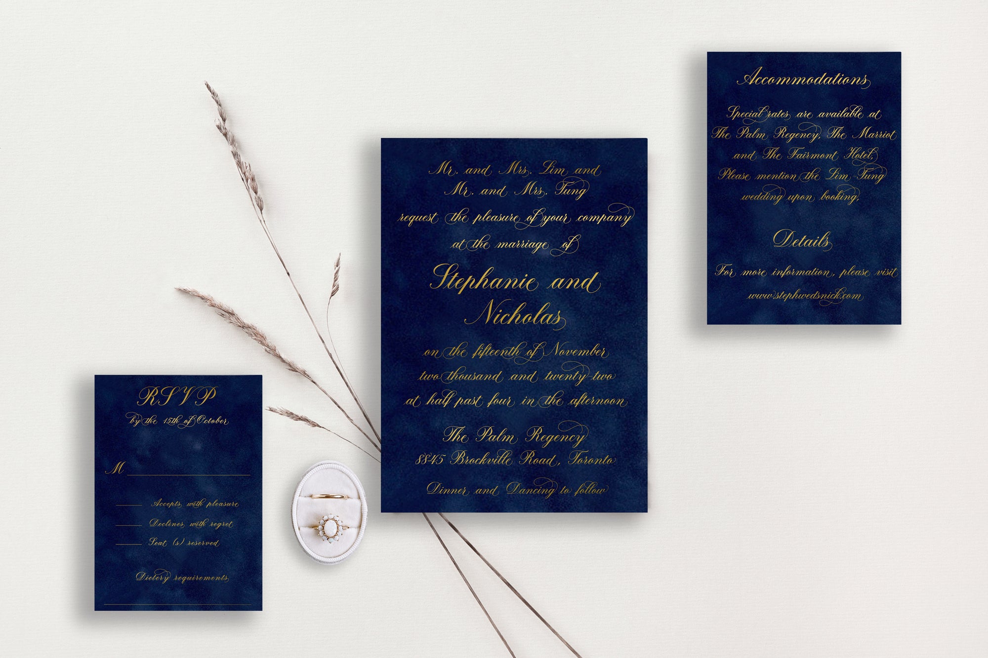 Stephanie Velvet Wedding Invitations