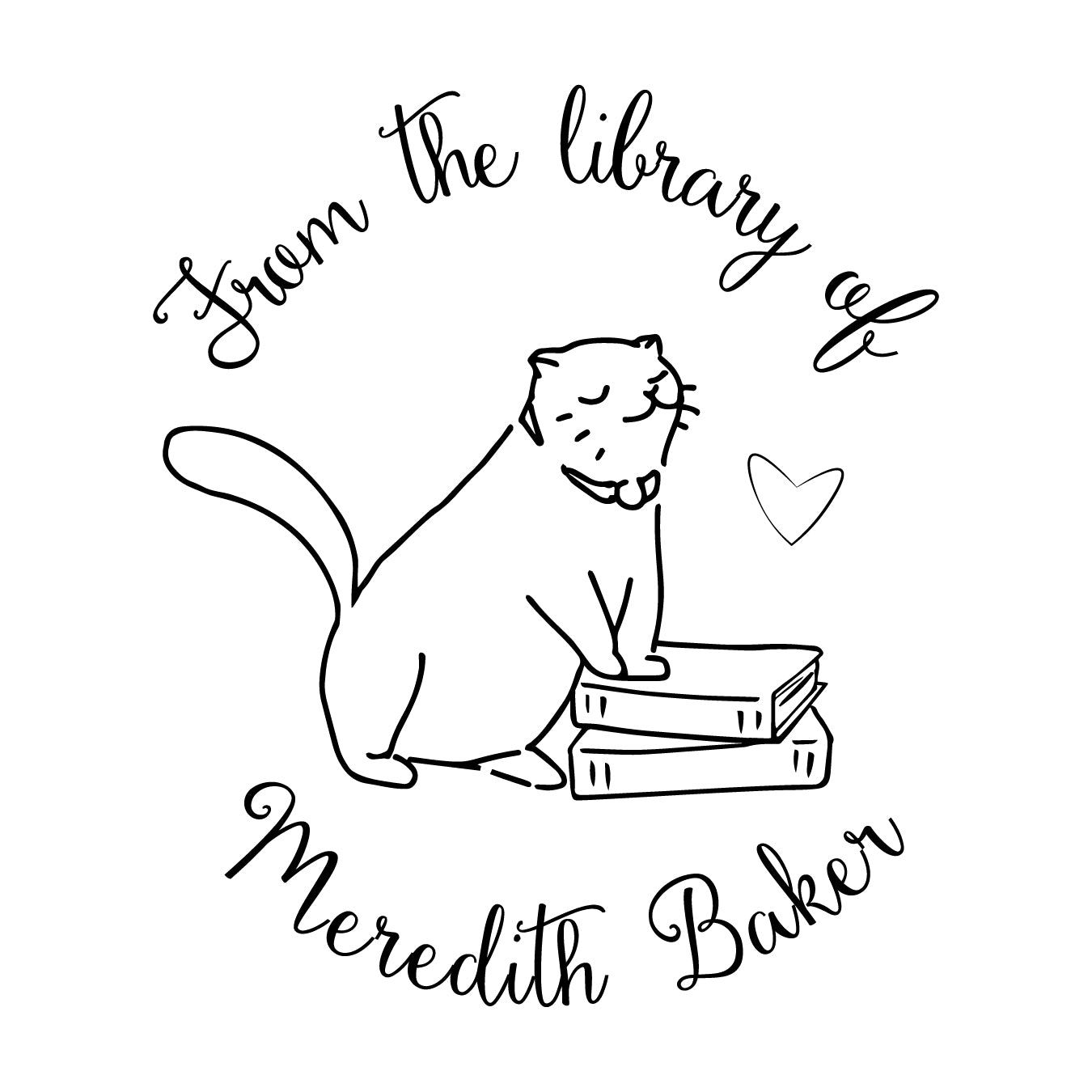 Book Embosser - Cat with Books