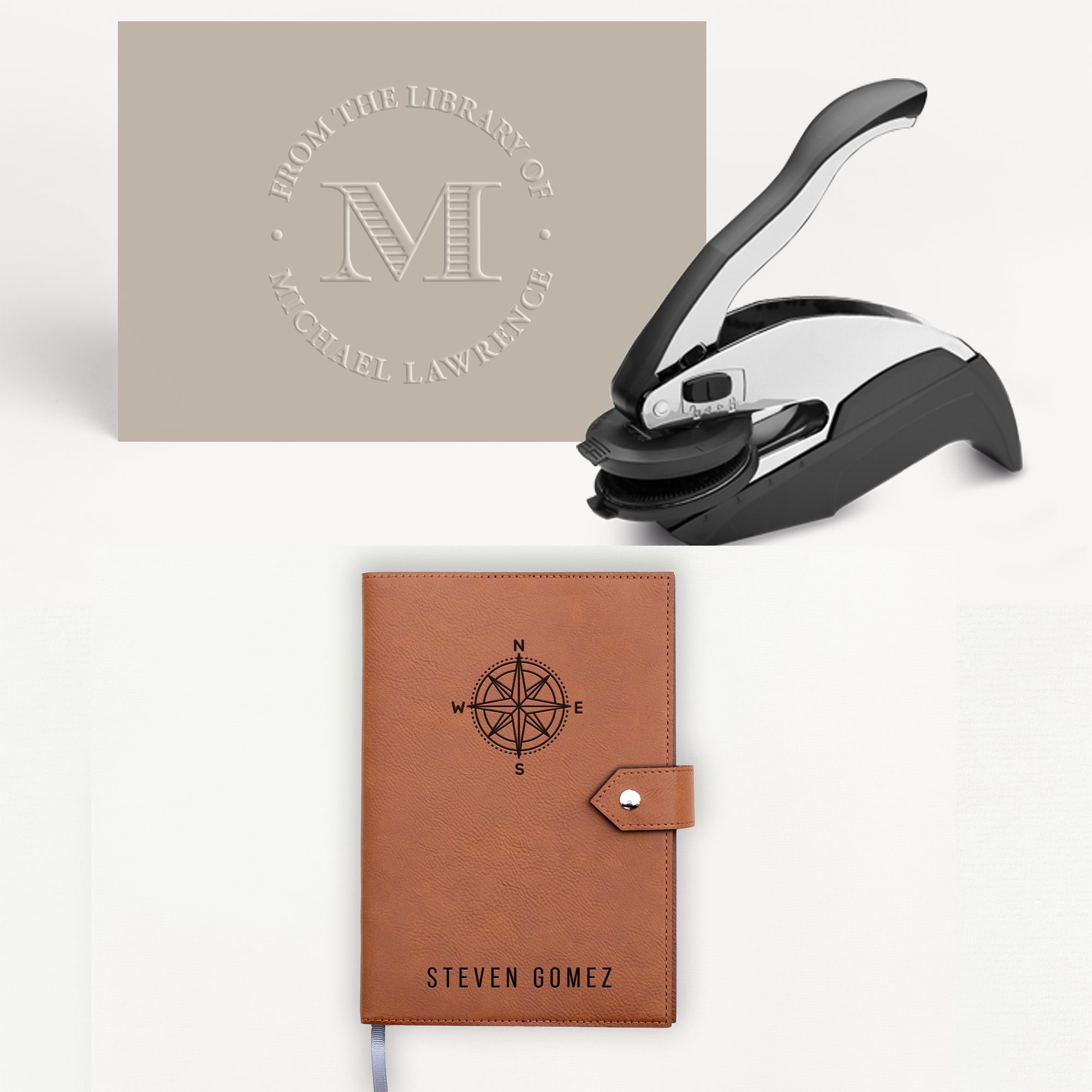 The Gentleman's Library (Book Embosser + Journal)