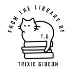 Book Stamp - Cat on Books