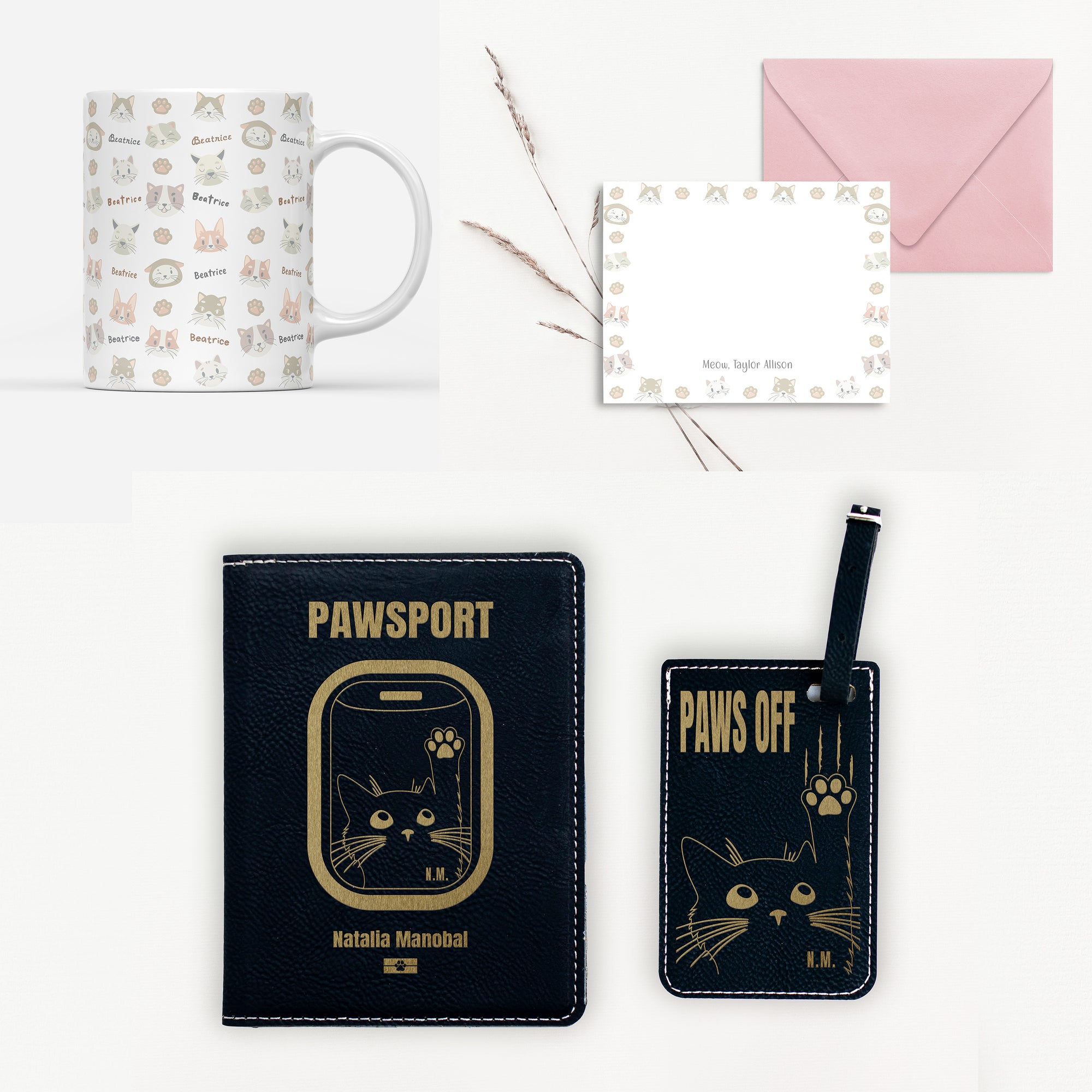 The Cat Lady (Mug + Notecards + Passport Holder + Luggage Tag)