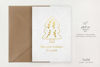 Seeded Christmas Card (Gold Foil Print) - Joyful Tree