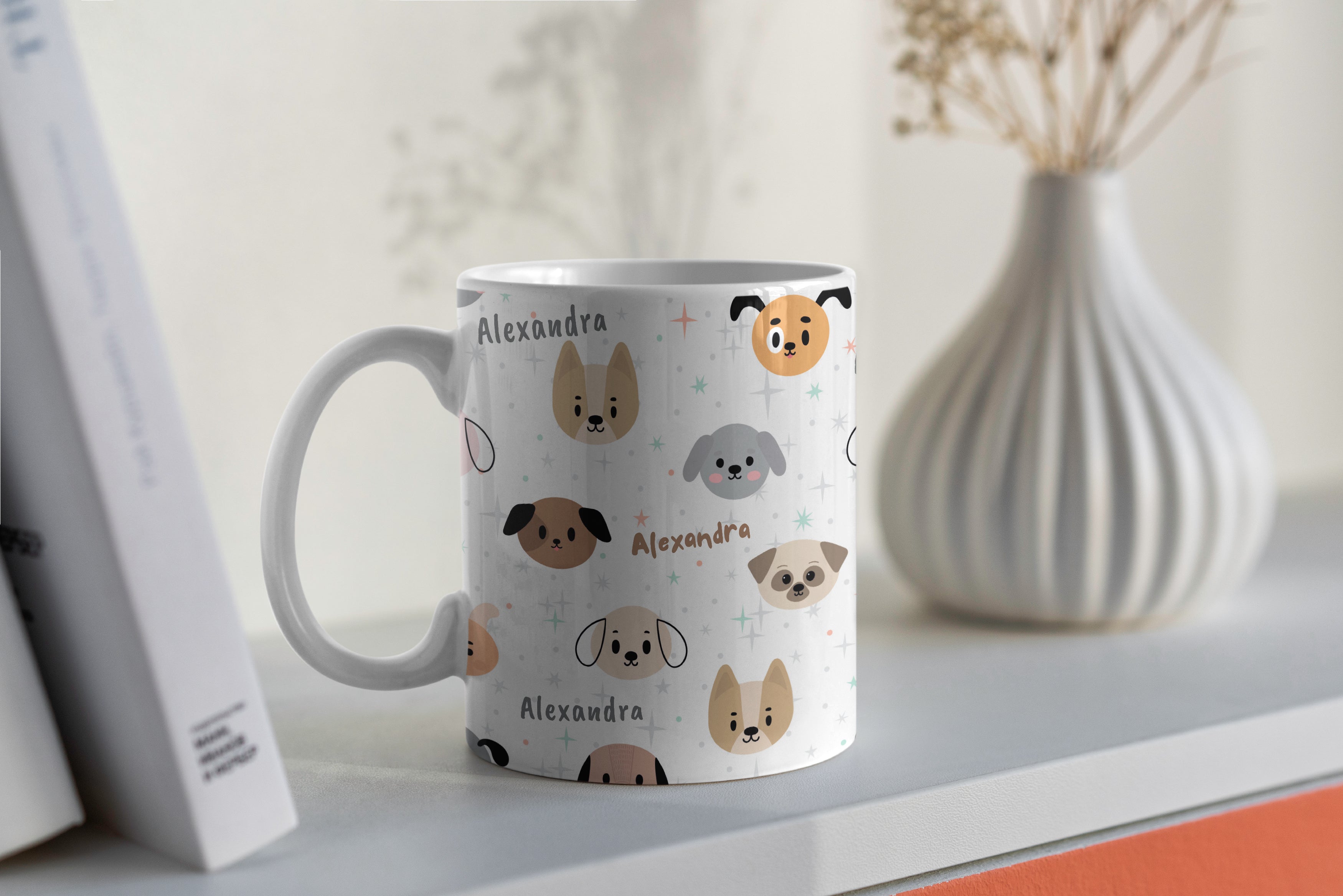 Custom Mug - Cute Dog Pattern
