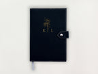 Custom Leather Journal - Floral Initials