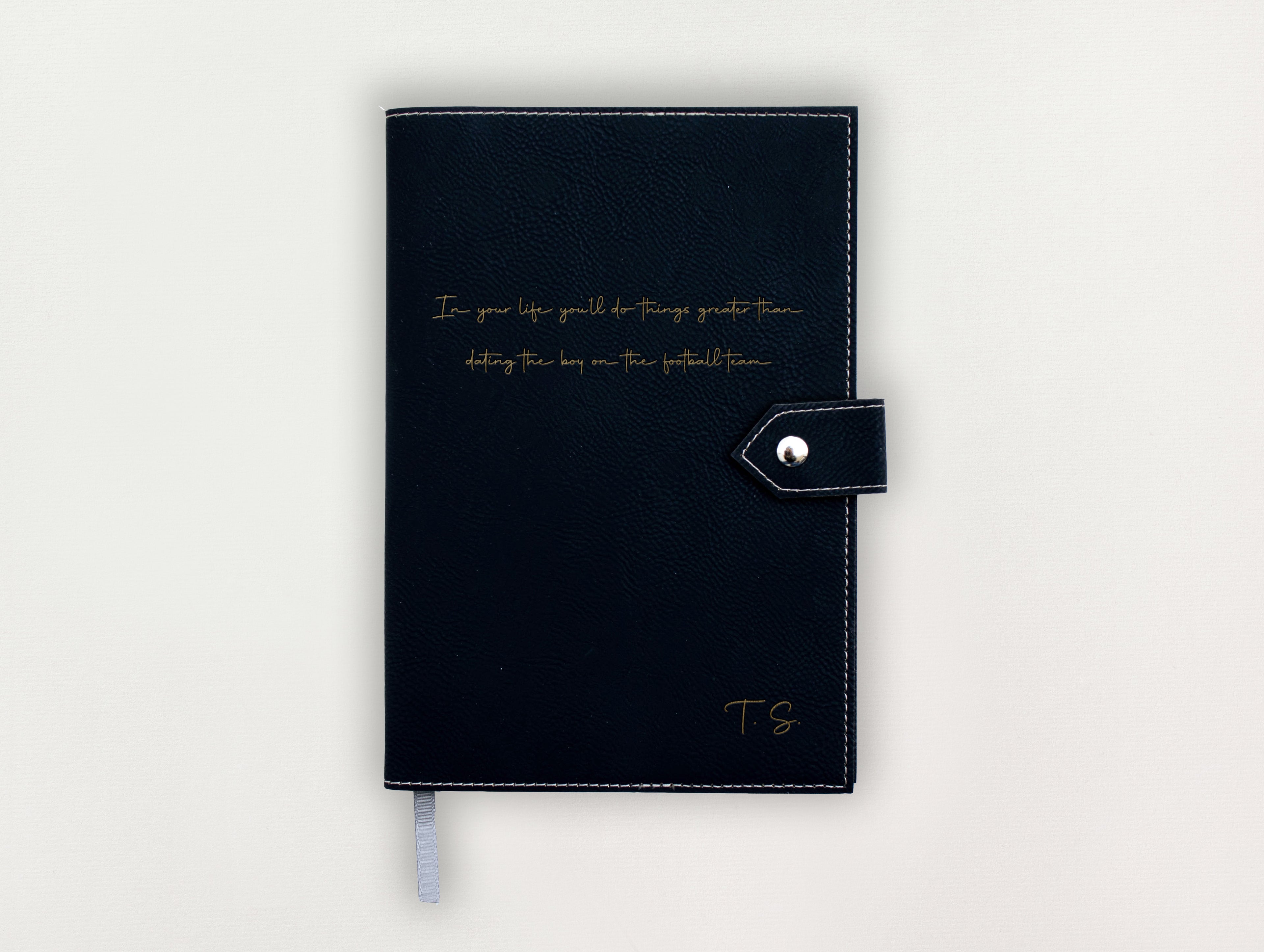 Custom Leather Journal with Quote