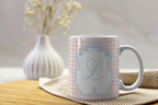 Custom Mug - Gingham Initial