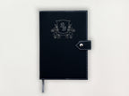 Custom Leather Journal - Floral Crest Initials