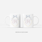 Custom Mug - Ribbon Crest Initial