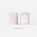 Custom Mug - Gingham Initial