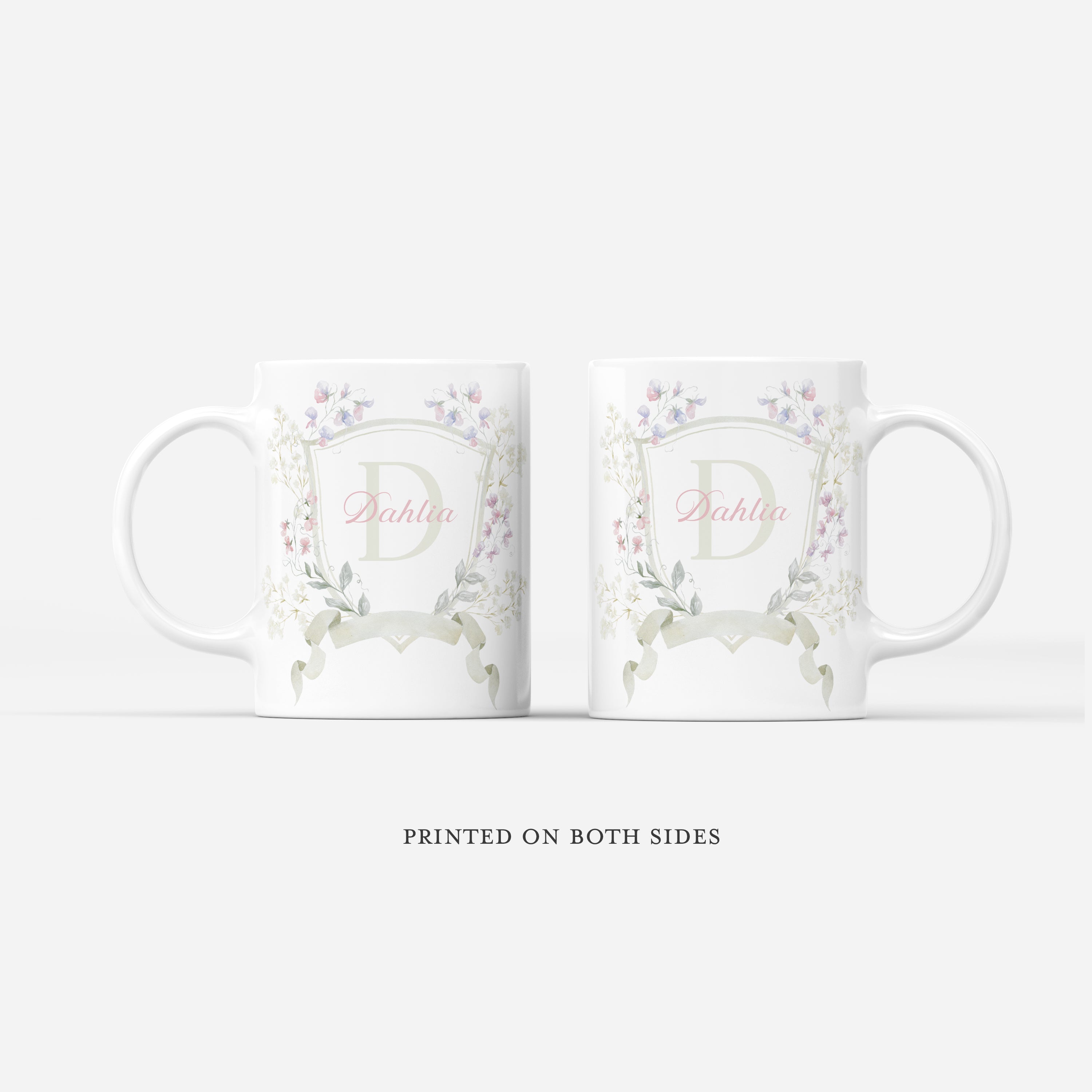 Custom Mug - Floral Crest