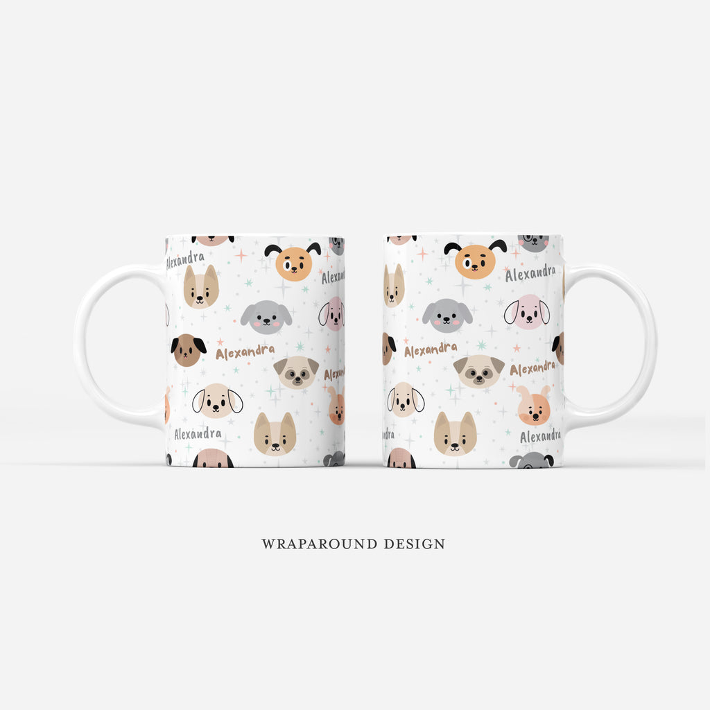 Custom Mug - Cute Dog Pattern