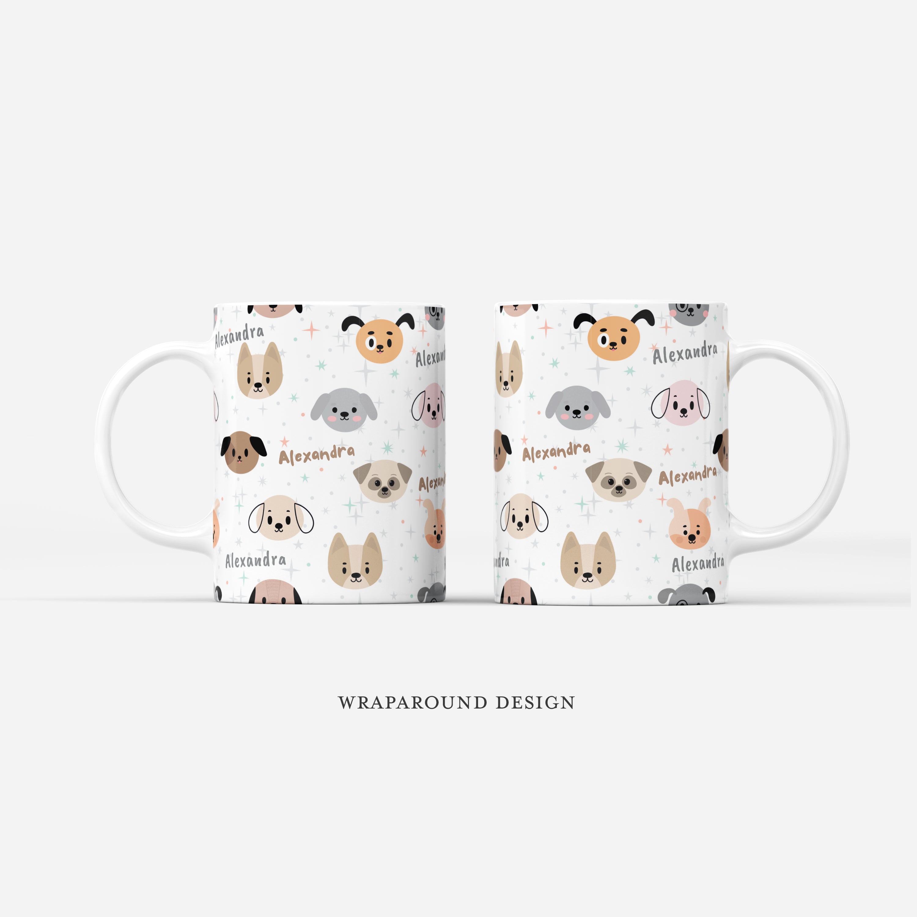 Custom Mug - Cute Dog Pattern