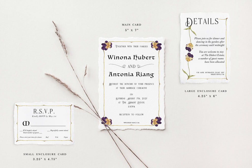 Winona Deckle Edge Wedding Invitations