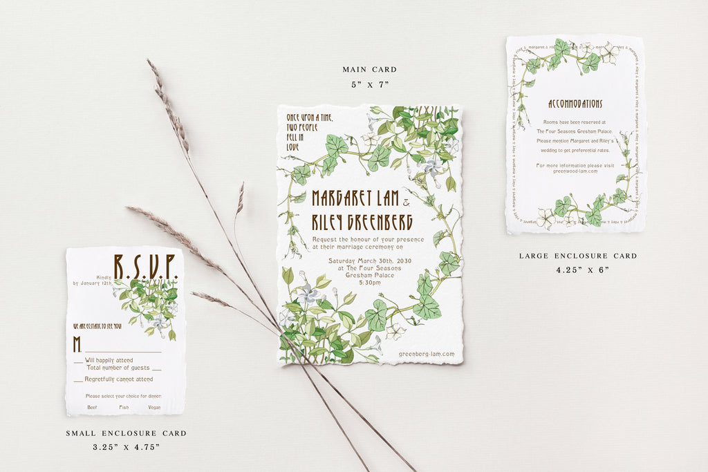 Margaret Deckle Edge Wedding Invitations