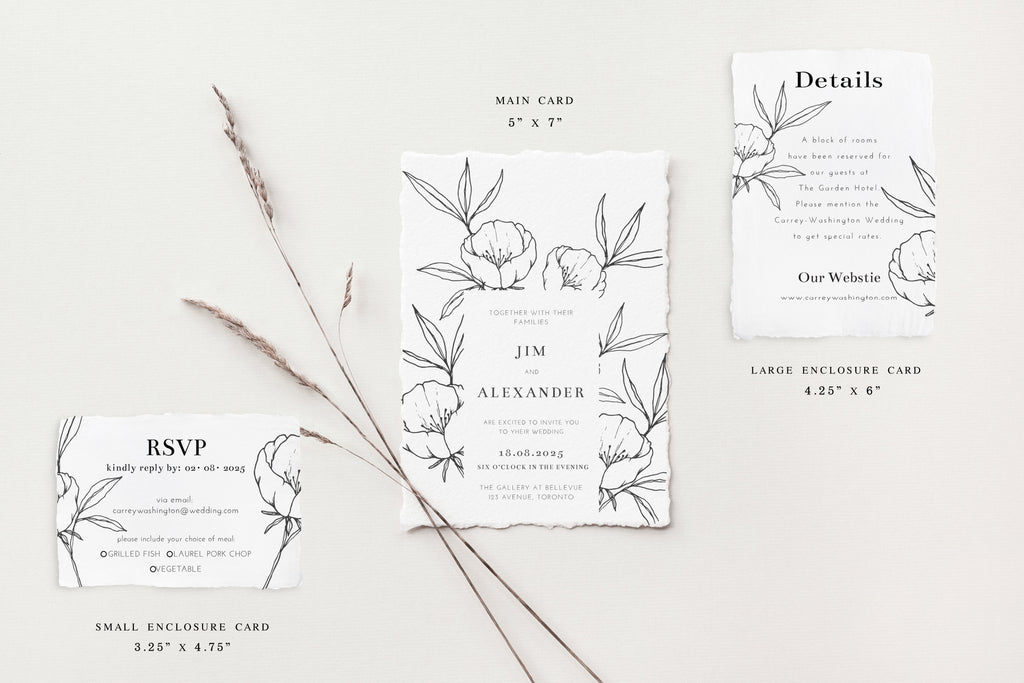 Alexander Deckle Edge Wedding Invitations
