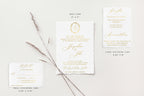Jacqueline Gold Foil Wedding Invitations