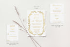 Serena Gold Foil Wedding Invitations