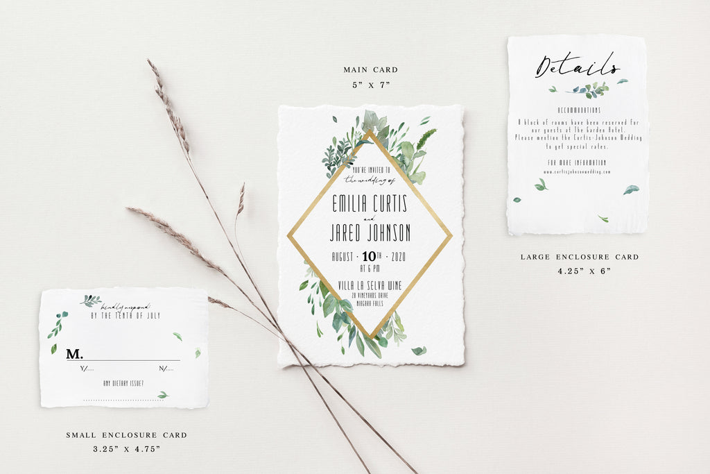 Emilia Deckle Edge Wedding Invitations
