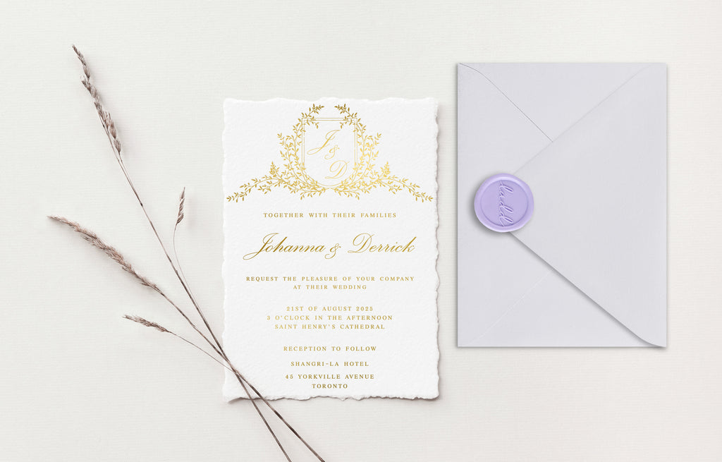 Johanna Gold Foil Wedding Invitations