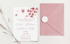 Sakura Deckle Edge Wedding Invitations