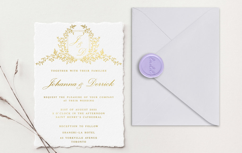 Johanna Gold Foil Wedding Invitations