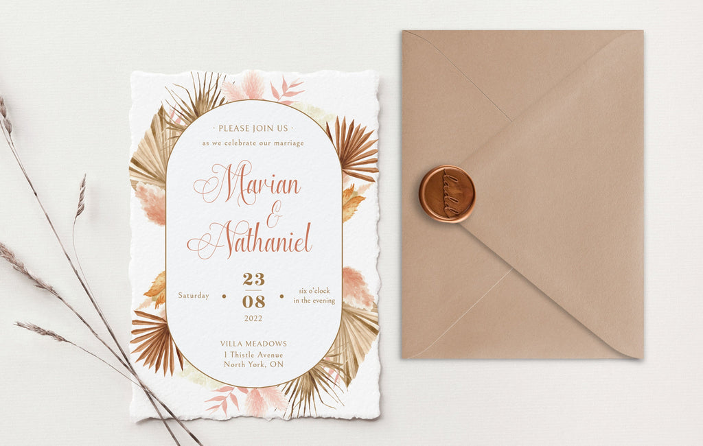 Marian Deckle Edge Wedding Invitations