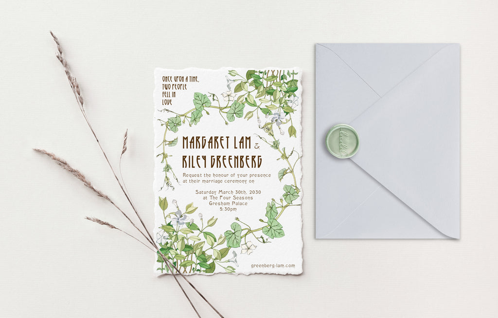 Margaret Deckle Edge Wedding Invitations