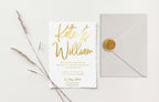Kate Gold Foil Wedding Invitations
