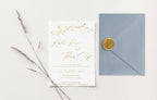 Kristine Gold Foil Wedding Invitations