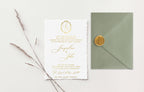 Jacqueline Gold Foil Wedding Invitations