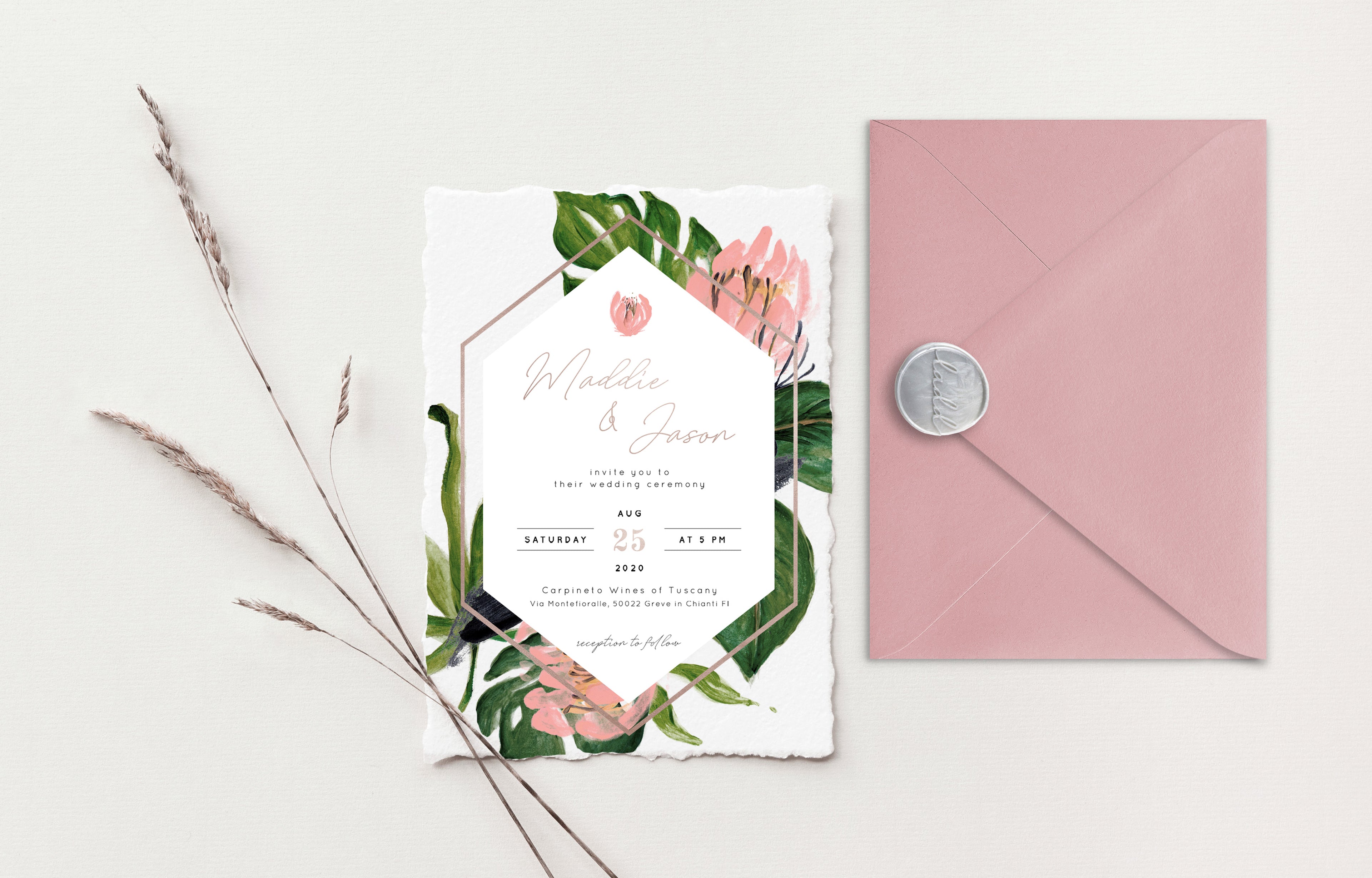 Maddie Deckle Edge Wedding Invitations